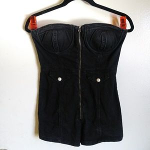 Madeline & Monroe Black Denim Romper